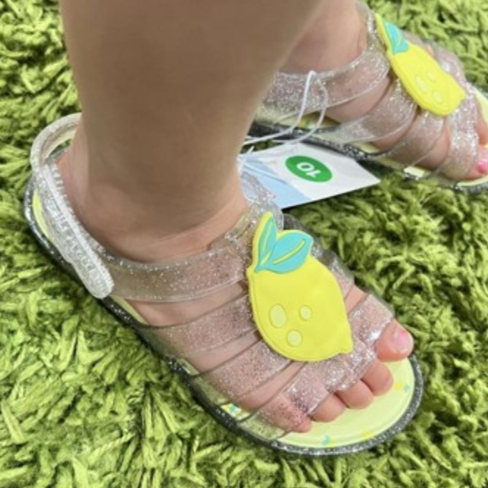 SOLD!!  Cat & Jack Glitter Lemon Kids Sandals
